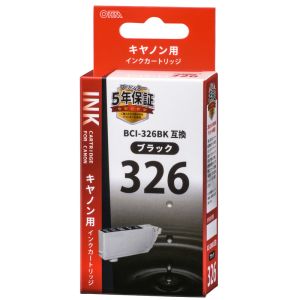 オーム電機 OHM オーム電機 キヤノン互換 BCI-326BK 染料ブラック 01-4152 INK-C326B-BK