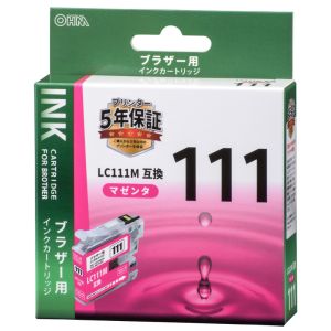 オーム電機 OHM オーム電機 ブラザー互換 LC111M 染料マゼンタ 01-4184 INK-B111B-M