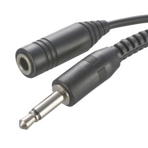 オーム電機 OHM オーム電機 EAR-6516 イヤホン延長コード モノラル音声用 2m ブラック 01-6516