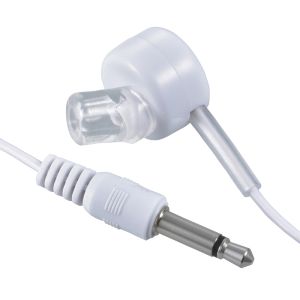 オーム電機 OHM オーム電機 片耳モノラルイヤホン φ3.5 ストレート型 ラジオ用 1m 白 03-3164 EAR-B351-W