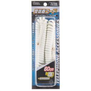 オーム電機 OHM オーム電機 TS-2268 受話器コード 60cm 白 05-2268