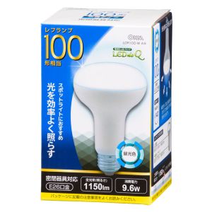 オーム電機 OHM オーム電機 LED電球 レフランプ形 100形相当 E26 昼光色 06-0792 LDR10D-W A9