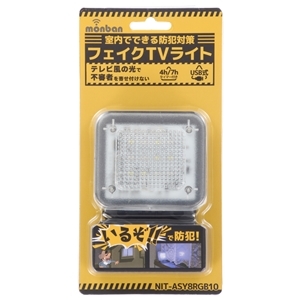 オーム電機 OHM オーム電機 NIT-ASY8RGB10 monban フェイクTVライト