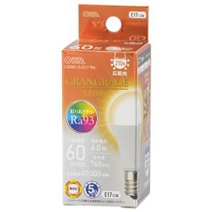 オーム電機 OHM オーム電機 LDA6L-G-E17 RA LED電球小形E17 60形相当 電球色 06-5563