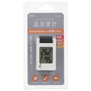 オーム電機 OHM オーム電機 OHM TEM-801-W  ポータブルデジタル温湿度計 ホワイト