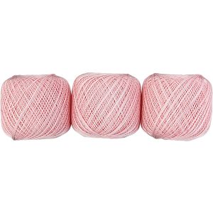 オリムパス オリムパス エミーグランデ レース糸 合細 Col.102 ピンク系 50g 約218m ｘ 3玉セット EMMY-102