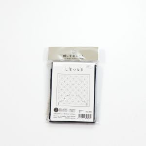 オリムパス オリムパス 刺し子 花ふきん布 パック 203 藍 七宝つなぎ