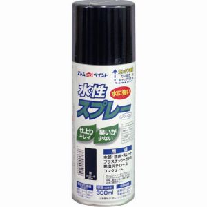 アトムペイント アトムペイント 00001-09524 水性スプレー 300ML 黒
