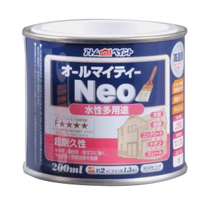 アトムペイント アトムペイント 水性オールマイティーネオ 200ml ライトグレー