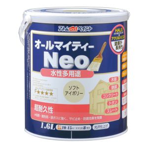 アトムペイント アトムペイント 水性オールマイティーネオ 1.6L ソフトアイボリー