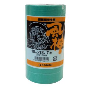 カモ井加工紙 KAMOI カモ井 M-163-4 マスキングテープ 風神 超粗面養生用 7巻入 18mm×18M