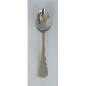 小林工業 小林工業 ラッキーウッド No.18400 18-10 ステンレス フレンチアクセント金彩 デザートスプーン 188x37