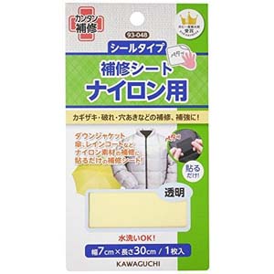 カワグチ KAWAGUCHI KAWAGUCHI ナイロン用 補修シート シールタイプ 透明 93-048 カワグチ