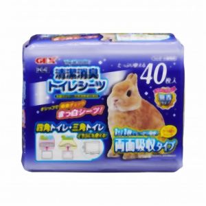 ジェックス GEX ジェックス TopBreeder 清潔消臭トイレシーツ40枚入 うさぎ 四角三角トイレ両用