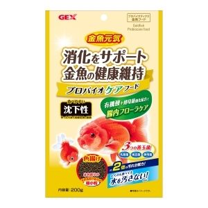 ジェックス GEX ジェックス 金魚元気 プロバイオケアフード 沈下性 200g