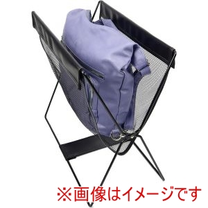 サワフジ SAWAFUJI サワフジ レザー調 ハンモック型 メッシュ バスケット ブラック MB-058