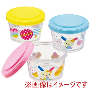 スケーター SKATER スケーター ウサハナ 薄肉 保存容器 3Pセット 240ml SIJ3