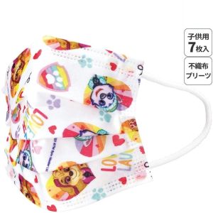 スケーター スケーター パウパト レスキュー 子ども用不織布プリーツマスク7枚入 MSKP3N