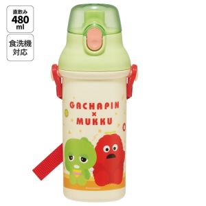 スケーター SKATER スケーター ガチャピンムック 抗菌直飲プラワンタッチボトル 480ml PSB5SANAG