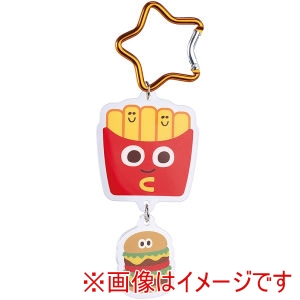 スケーター SKATER スケーター バーガーCONX ポテト カラビナ付き アクリルキーホルダー ZCAKH1
