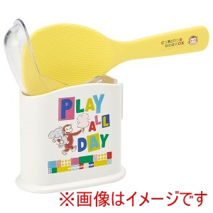 スケーター SKATER スケーター おさるのジョージ ブロック ケース付き しゃもじ SMS1