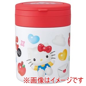 スケーター SKATER スケーター キティ ぷっくりバルーン 折りたたみ ハンドル付き デリカポット 500ml LJFO5
