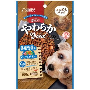マルカン MG マルカン ゴン太の ほねっこ やわらかフード ビーフ 野菜入り 体重管理用 おためしパック 100g 2371410