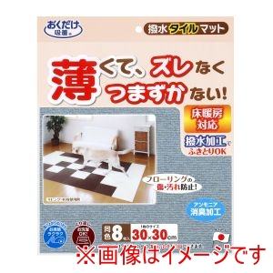 サンコー SANKO サンコー ペット用撥水タイルマット 同色 メランジブルー 8枚入