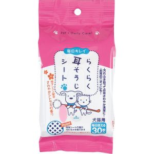 スーパーキャット SuperCat スーパーキャット らくらく耳そうじシート プレミアム 30枚 犬 猫 お手入れ
