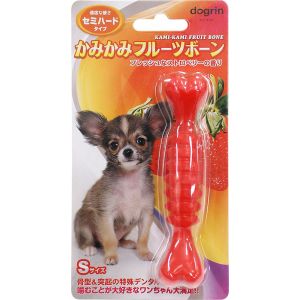 スーパーキャット Super Cat スーパーキャット かみかみフルーツボーン ストロベリー S セミハードタイプ 犬 おもちゃ