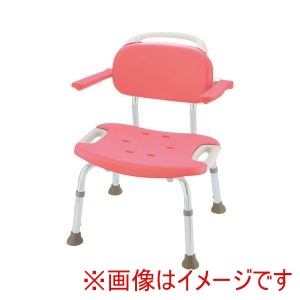 リッチェル リッチェル 49351 やわらかシャワーチェア肘掛付ワイド ピンク 標準タイプ メーカー直送 代引不可 北海道沖縄離島不可