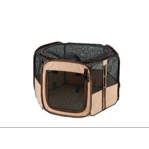 リッチェル Richell リッチェル たためるペットサークル 75-75 ブラウン