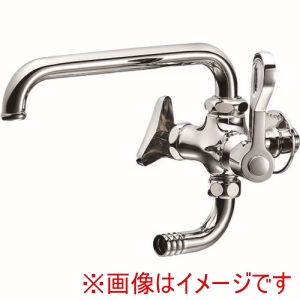 三栄水栓 SANEI 三栄水栓 E2310-13 厨房用二口横形自在水栓 SANEI