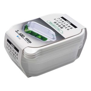 アスベル ASVEL アスベル レンジ名人 長角型L 680ml 3個入り 3703