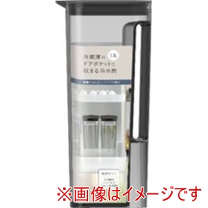 アスベル ASVEL アスベル ドアポケットに収まる 冷水筒 ブラック 1.1L