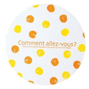 大黒工業 大黒工業 紙コースター 丸 ジョイ 100枚入