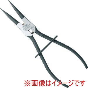 トップ工業 TOP トップ工業 SS-175LK ロック式スナップリングプライヤ軸用 ロック式スナップリングプライヤ 軸用直爪 175mm 使用範囲19～40mm