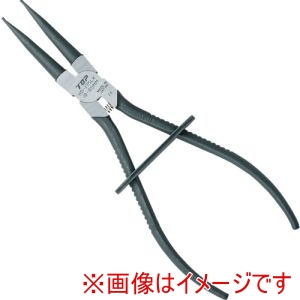 トップ工業 TOP トップ工業 HS-175LK ロック式スナップリングプライヤ穴用ストレート ロック式スナップリングプライヤ穴用直爪 175mm 使用範囲19～65mm
