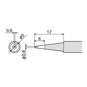 太洋電機 グット goot グット PX-60RT-0.8D 替こて先 RX7/PX5 6/CXR3 4系用 goot 太洋電機