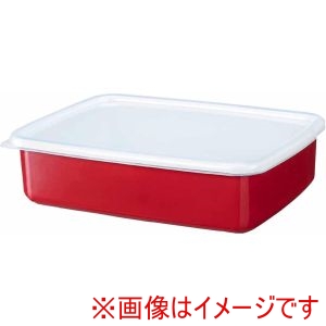 高木金属工業 高木金属工業 FSK-LR ホーローフードストッカー 角型L 1.8L レッド