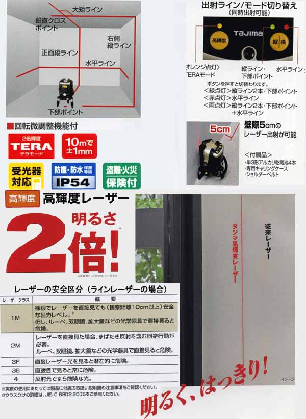  タジマ TAJIMA タジマ AXT-KYR 高輝度レーザー墨出し器 AXISテラ KYR10M