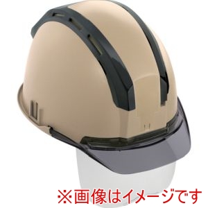 タジマ TAJIMA タジマ HSEBCSSB ヘルメット セフメット セフ取付溝付ヘルメット アースブラウン スモーク シールド付