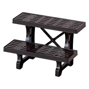 ベストコ BESTOCO ベストコ フラワースタンド ボタニカルスタイル 2段 450mm ブラウン MA-2201