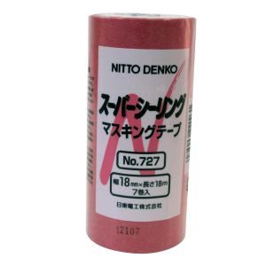 日東電工 Nitto 日東電工 No.727 マスキングテープ ペイントクイーン No.727 18mm×18m ピンク 7個 メーカー直送 代引不可 北海道沖縄離島不可