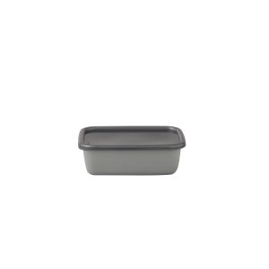 野田琺瑯 野田琺瑯 +Gray グレー レクタングル 深型 M シール蓋付 GRF-M