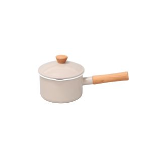 野田琺瑯 NodaHoro 野田琺瑯 クルール ソースパン 14cm ベージュ CL-14NBE