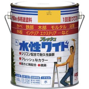 ニッぺ ニッぺ 4976124024429 水性フレッシュワイド 1.6L イエロー HTA104-1.6