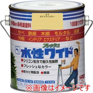 ニッぺ ニッぺ HTA174-0.7 水性フレッシュワイド 0.7L カナリアイエロー 