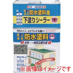 ニッぺ ニッぺ HUP002-17 水性屋上防水塗料セット 17kg グレー 
