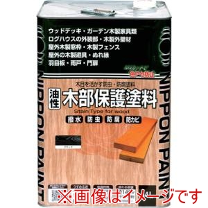 ニッぺ ニッぺ 油性木部保護塗料 14L ブラック HYM009-14